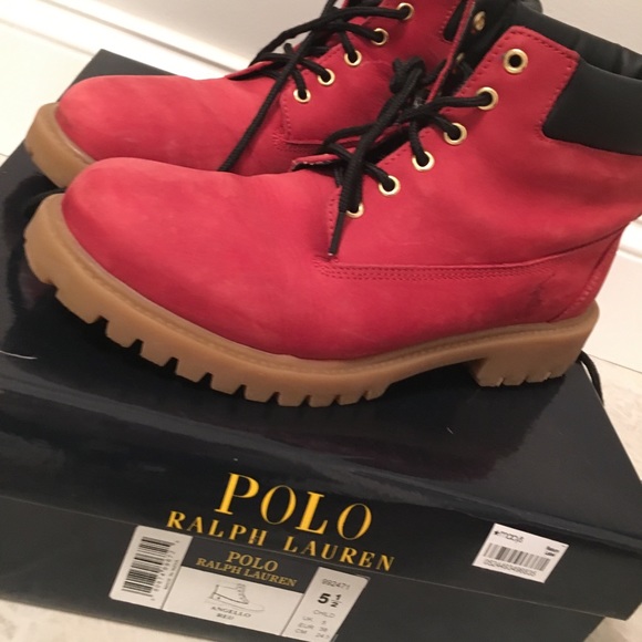 red polo boots